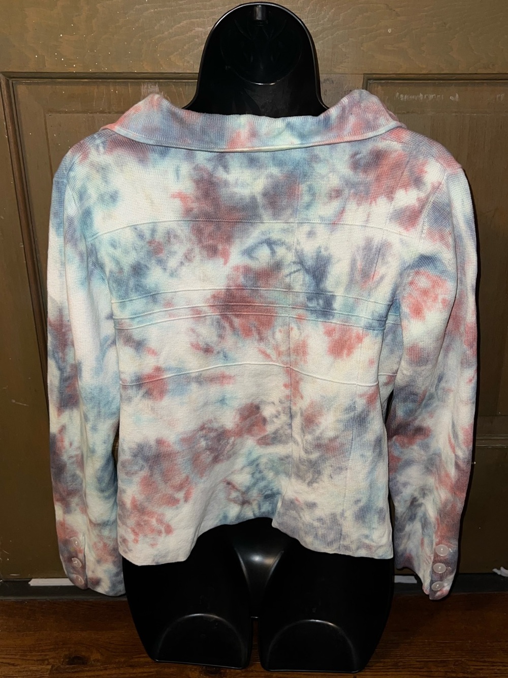 Christopher & Banks White Earthy Tie Dye Boho Hippie Button Up Jacket Size M - Picture 5 of 12